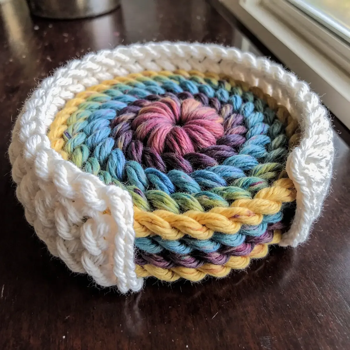 Stylish Crochet Coaster and Holder Pattern | Hook Vibes