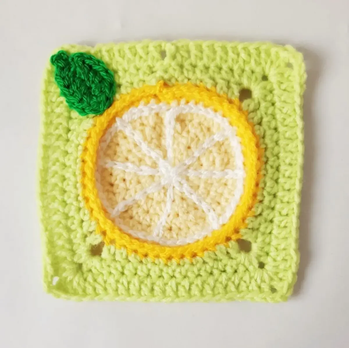 Lemon Granny Square Crochet Pattern | Hook Vibes
